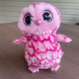Ty Beanie Boo Pinky the Owl Plush